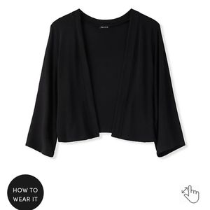 Black Open Front Shrug